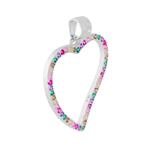 Pendente cuore zk in arg 925%