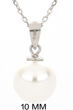 pendente perla 10mm in arg 925%