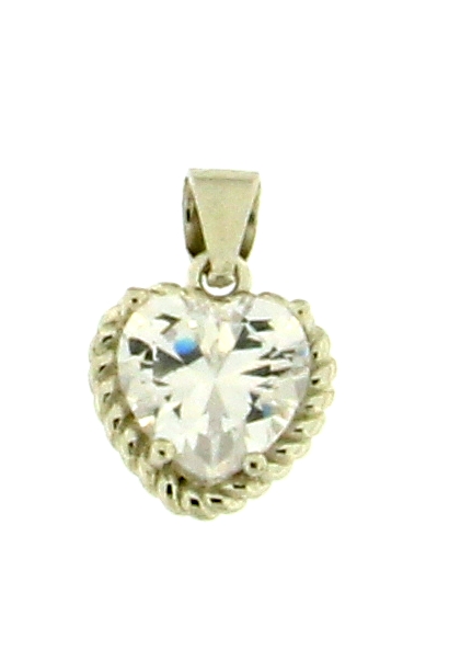Pendente cuore pietra in in Argento 925