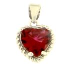 Pendente cuore pietra in in Argento 925