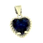 Pendente cuore pietra in in Argento 925