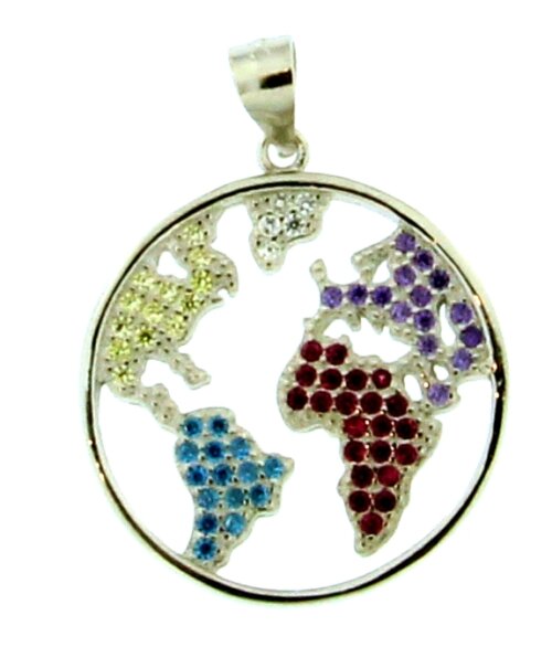 pendente mondo in arg 925%