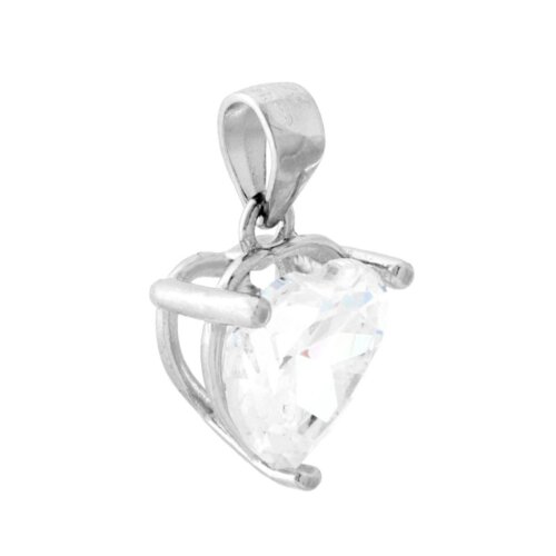 Pendente cuore pietra 7mm in in Argento 925