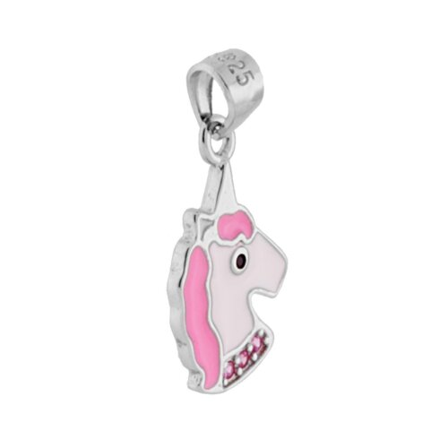 Pendente unicorno smalto in Argento 925