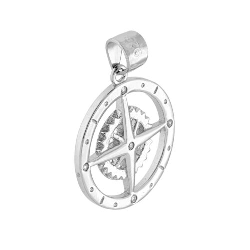 Pendente rosa venti in Argento 925 con zirconi