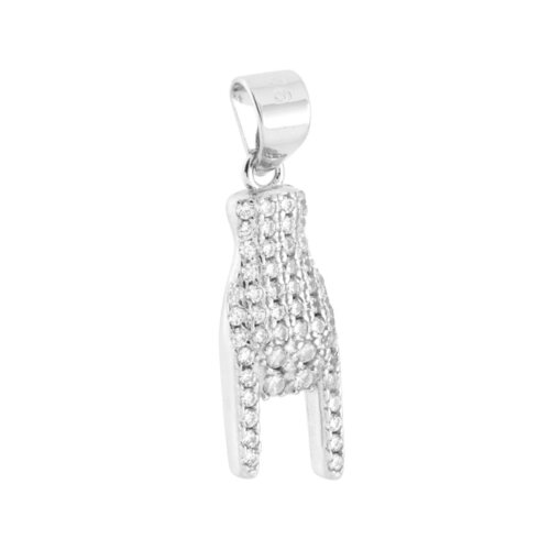 Pendente mano corna in Argento 925