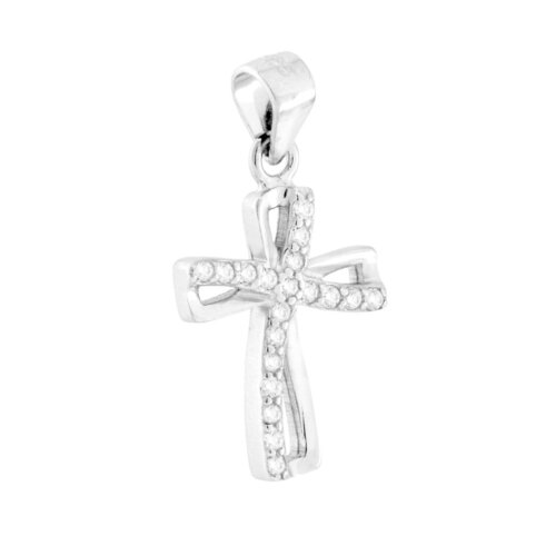 Pendente croce zk in argento 925%