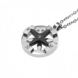 Collana rosa dei venti Acciaio