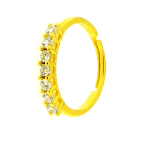 anello 7 zirconi in arg 925% regolabile