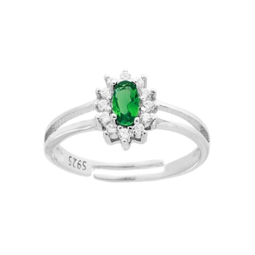 anello pietra piccolo in arg 925% regolabile