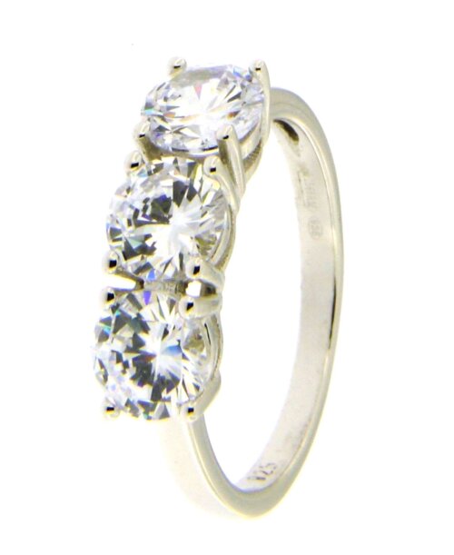 anello trilogy 6mm in argento 925% regolabile
