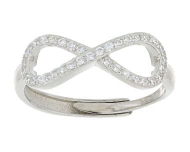Anello infinito zirconato in Argento 925