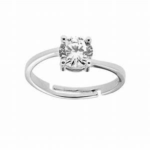 Anello solitario in Argento 925
