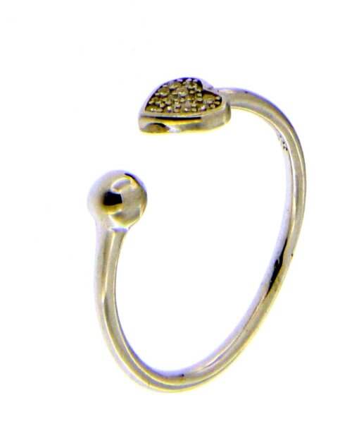 Anello cuore open in in Argento 925