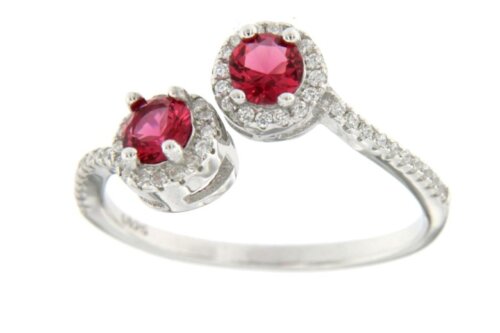 Anello 2 pietre in in Argento 925