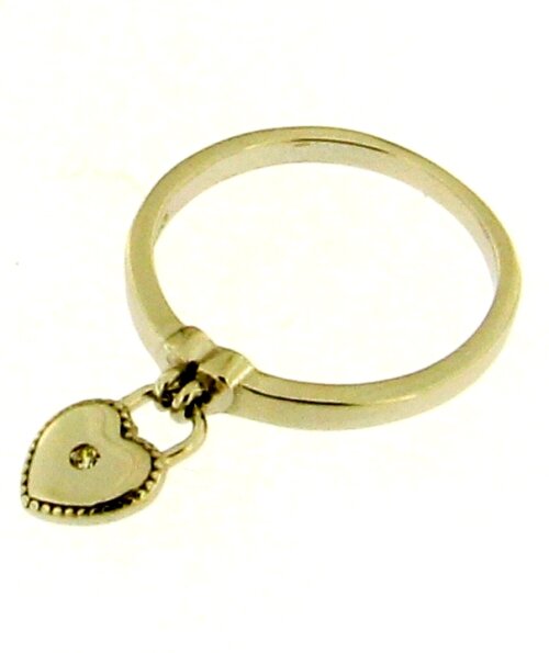 Anello cuore pendente in Argento 925