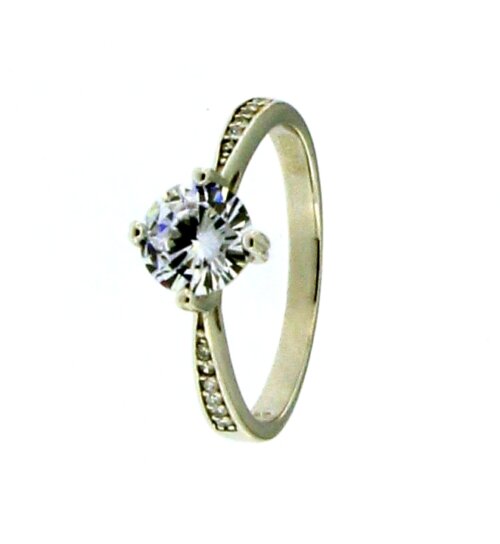 Anello solitario in Argento 925