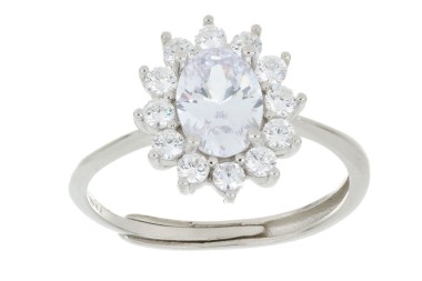 anello pietra  ovale kate con cornice zk arg925% regolabile