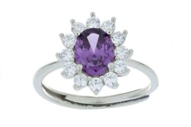 anello pietra  ovale kate con cornice zk arg925%
