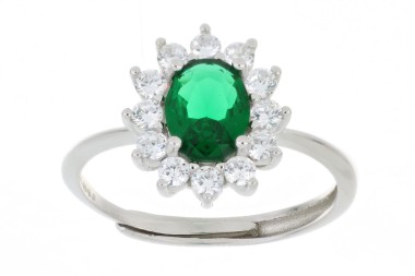 anello pietra  ovale kate con cornice zk arg925% regolabile