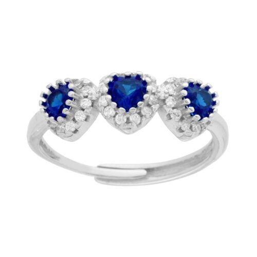 Anello trilogy cuori in arg 925%