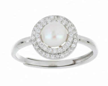 Anello perla in Argento 925