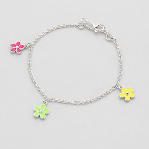 Bracciale fiore smato in Argento 925