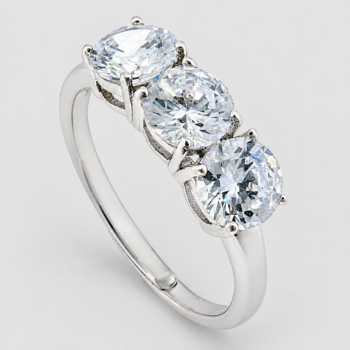 Anello Trilogy 4mm in in Argento 925