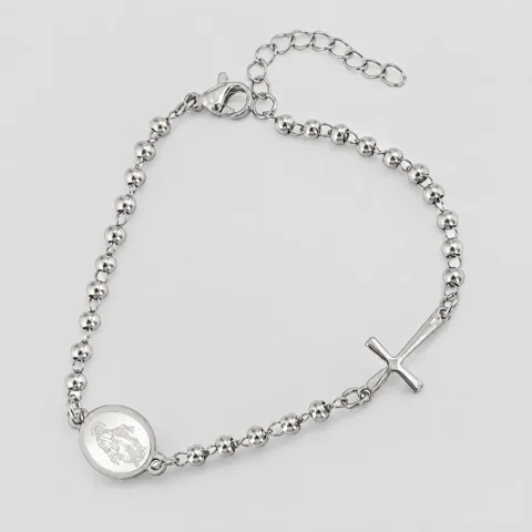 Bracciale rosario in acciaio inox