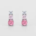 Orecchino trilogy zirconi degradé in argento 925 – Rosa