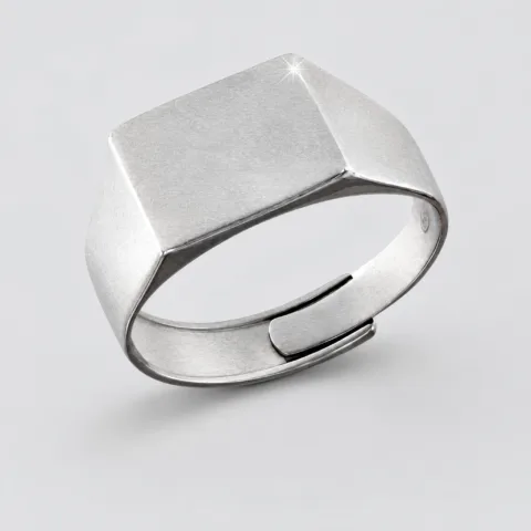 Anello uomo rettangolare in argento 925 regolabile