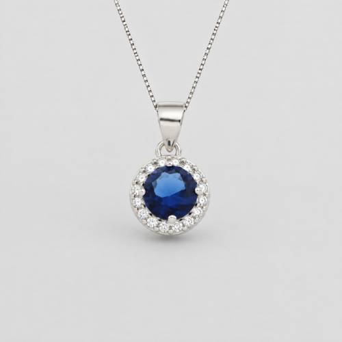 collana pietra tonda zk in arg 925%
