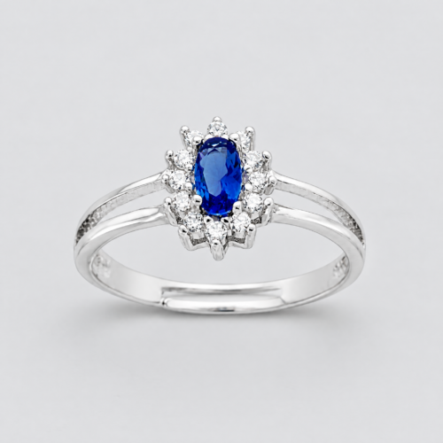 anello pietra piccolo in arg 925% regolabile