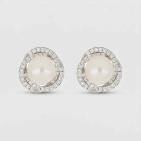 Orecchino perla in argento 925