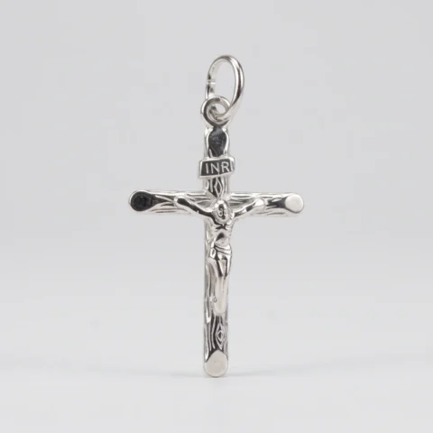 Pendente croce cristo in argento 925