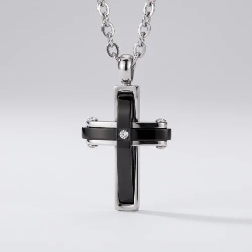 Collana uomo Acciaio croce