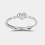 anello cuore zk in argento 925% regolabile